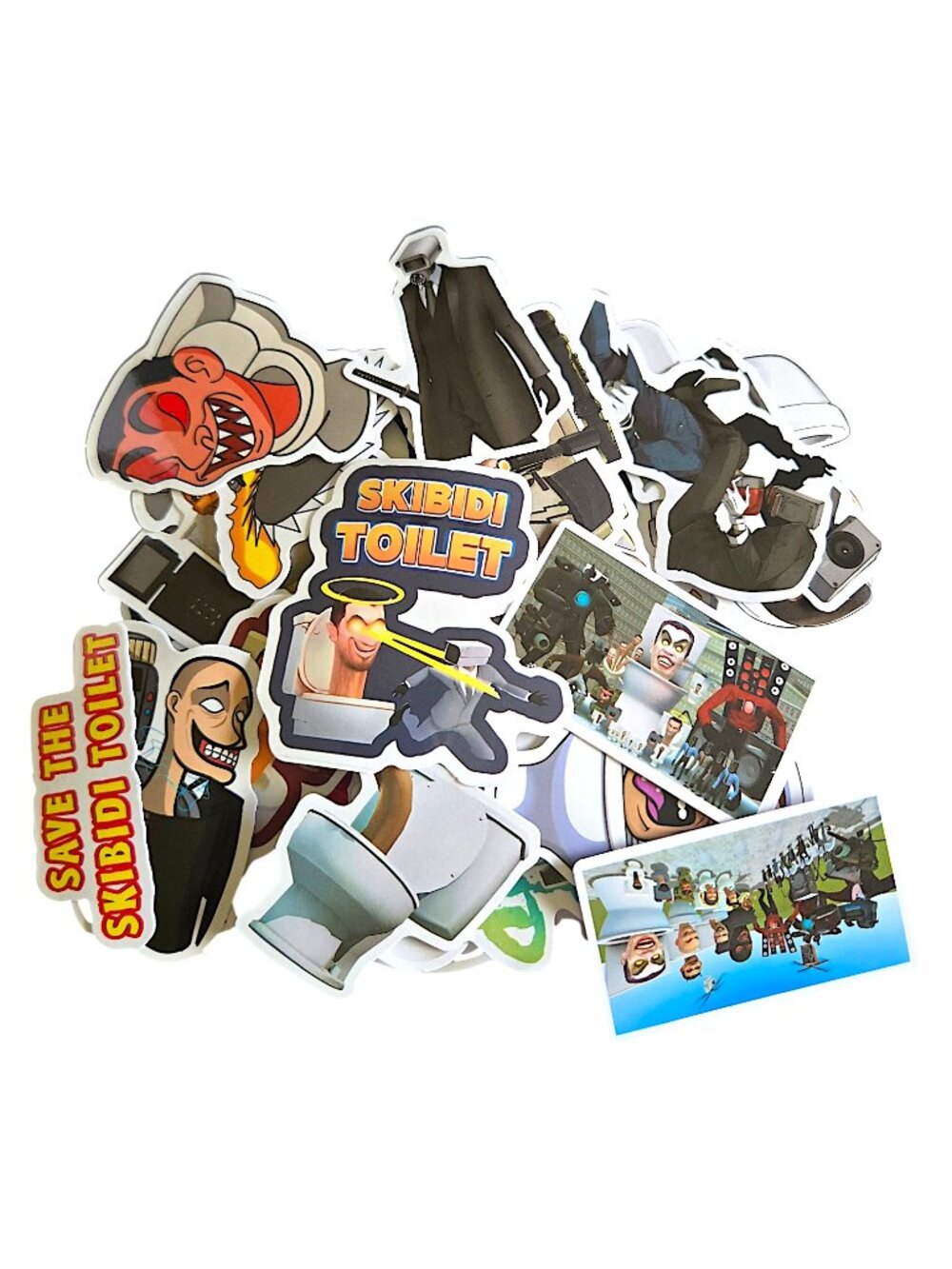 Skibidi Sticker Pack 50ct Viral Meme Characters Funny Collector Craft Bundle